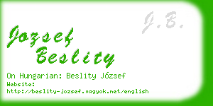 jozsef beslity business card